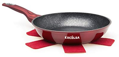 Excelsa Phoenix Non-Stick Frying Pan with 1 Handle Diameter: 28 cm red