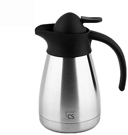 CARL SCHMIDT SOHN Schmidt Sohn CS Koch-Systeme Isolierkanne Cottbus, 1 l, Einhandbedienung, 075309, Silber