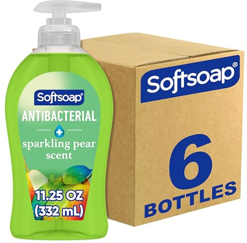 Softsoap Antibacterial Hand Soap, Sparkling Pear, 11.25 fl oz (6 Pack)
