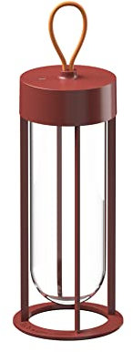 Flos F018E31K025 - Lampada da pavimento in Vitro Unplugged 3000 K, ricaricabile, in alluminio, colore: Terracotta