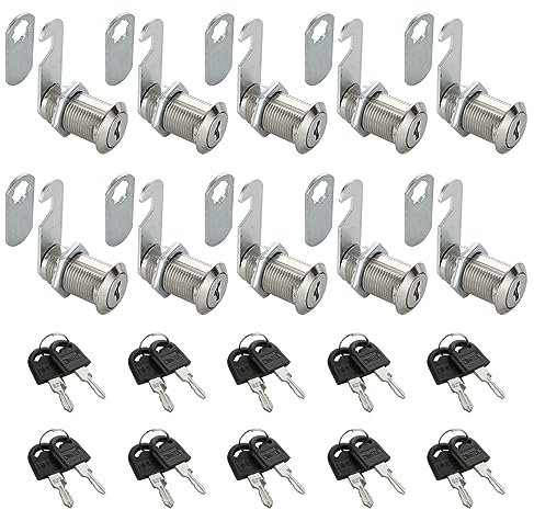 SENENQU 10 PZ Cerradura Buzon Universal 30mm - Cerraduras para Armarios con Llave - Cerradura Taquilla Vestuario para Buzón, Taquillas​​