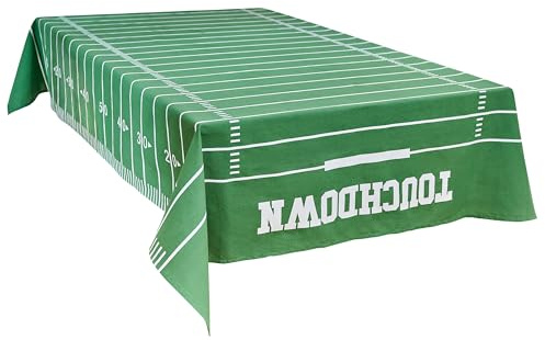 40YARDS American Football Tischdecke aus 100% Baumwolle im Spielfeld Design als Deko für Football Partys