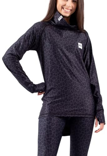 Eivy Damen Icecold Top Yoga-Shirt, Black Leopard, XXL EU