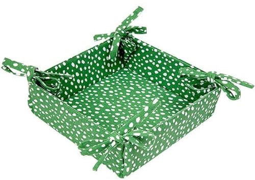 Sintra Recycled Cotton Spotted Bread Basket - Green