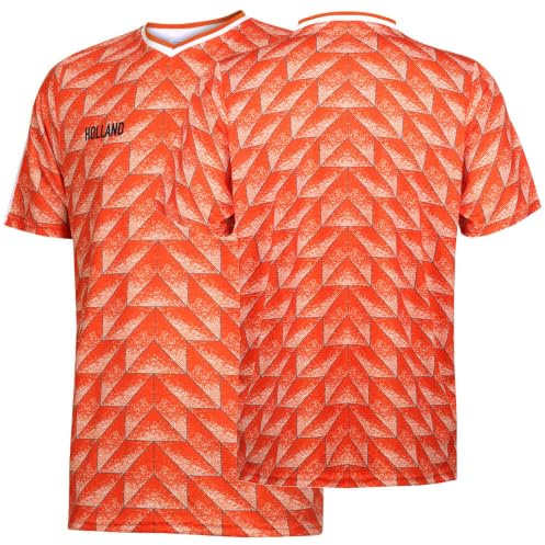 EK 88 Fotbollströja - Nederländska landslaget - Orange - Barn och Vuxna - Pojkar - Fotbollsutrustning - Fotbollspresenter - Sport-T-shirt - Sportkläder - Storlek 164