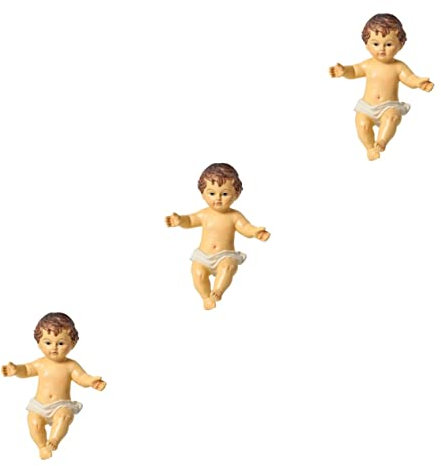 Ciieeo 3 STK Religiöse Heilige Kinderverzierung Jesus Für Kinder Dekorativ Feenfigur Wohnakzente Religiöse Dekoration Statuendekor Göttin Weiß Haushalt Baby Krippe Harz
