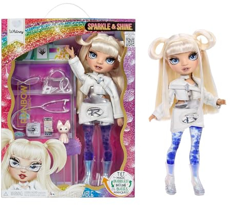 Rainbow High Sparkle & Shine Doll - Whitney - 28cm Fashion Doll with White Hair and Magic Bubbles in Legs, Colour, Style, Play, Collectable, for Children Ages 4 to 12+