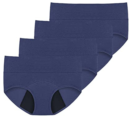 Calzoncillos bóxer para hombre para mujer, bragas de talla grande, a prueba de fugas, bragas menstruales, pantalones fisiológicos, organizador de ropa interior, azul oscuro, XS