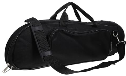 TOPBATHY Stoßfester mit Wasserdichtem Schutz und Kleiner Tasche Trompetenkoffer aus Oxford Stoff Schwarz für Outdoor und Reise
