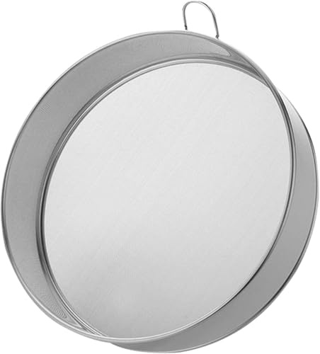50 Maglie Setaccio Farina, 25 cm Setaccio da Cucina, Fine Setaccio per Farina Professionale, Estrattore di Polline Alle Erbe in Acciaio Inox, Bordi Lisci per Cucina, Farina, Riso, Pasta