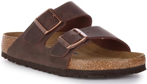Birkenstock Arizona FL WB Habana 452761, Women slides, Brown, 38 EU