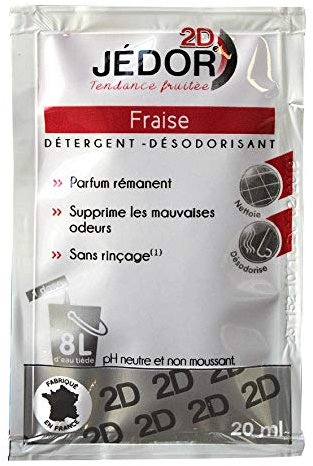 dosette 2D détergent nettoyant désodorisant - Jédor - Parfum fraise (200 dosettes)
