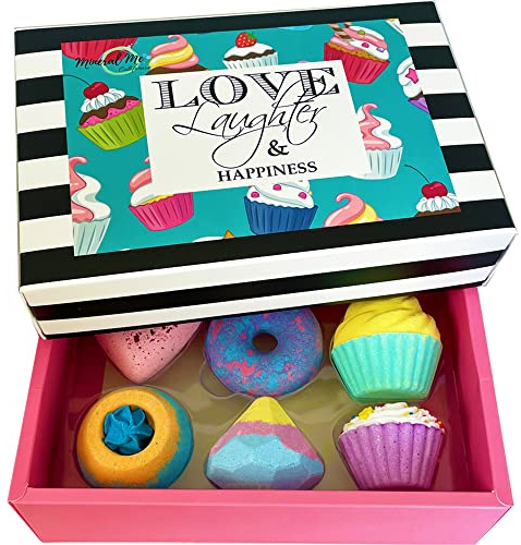 Bath Bombs for Girls – 6 Organic Bath Bombs Gift Set with Natural Ingredients, Aromatherapy Bubble Bath Fizzy for Kids, Teens, Women – Skin Moisturizing Bathbombs for Girls, Easter Basket Essentials