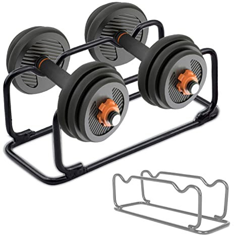 awagas Hantelablage 121LBS Stahl Gewichteständer Hantelständer Kurzhantel Rack Kurzhantelablage Hantelbaum Hantelablage Langhantelständer Gewichtsständer für das Fitnessstudio zu Hause