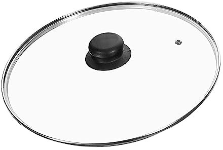 PNJB,Transparent Glass Lid Cover, For Kitchen. Saucepan Lids,Durable, Heat-Resistant,Frying Pan With Lid, Glass Cover, Cookware Lids (26CM)