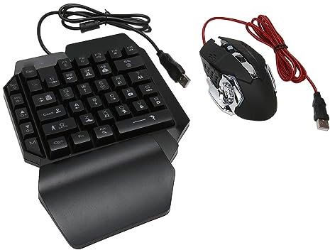 Combo de Teclado y Mouse para Juegos RGB con una Mano, Convertidor de Teclado y Mouse para para Series X/S para One X/S para 360
