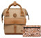 CABAIA - Sac à Dos Adventurer Kuala Lumpur - Mini 10L - Déperlant - Compartiment Ordinateur Portable 10,5 - 2 Poches - Certifié Vegan - Sac Voyage, Affaires, École pour Homme et Femme - Marron
