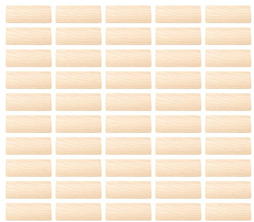 EVTSCAN Tassello in Legno da 50 Pezzi, Blocco di Inserimento Tenone in Legno Massello di Faggio 10x50 Mm, per Giunzioni di Mobili per La Lavorazione del Legno, Ebanisteria, Ingegneria dei Telai