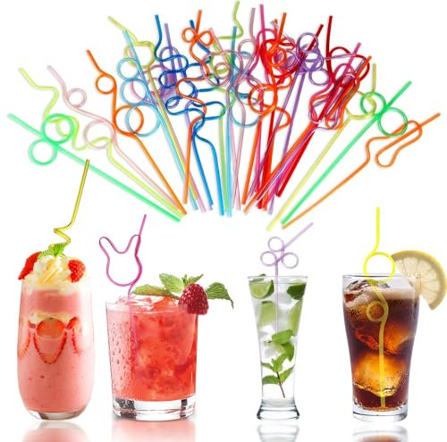 Strohhalme Wiederverwendbare Trinkhalme Bunt 30Stk Cocktail Strohhalm Cocktail Deko Strohhalme Trinkröhrchen Für Milch Saft Zuhause Bar Partys Und Restaurant