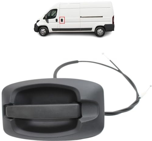 BIAREN Side Sliding Door Handle with Cable Left or Right for Peugeot Boxer Citroen Relay Jumper Fiat Ducato (2006 Onwards) 9101CV 1616303080 735631202 9117G2