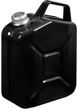 Tanica Carburante in Metallo Verniciata a Polvere Epossidica, da 5L, con Tappo Magnetico, Spessore 0.9mm, per Gasolio, Benzina e Kerosene