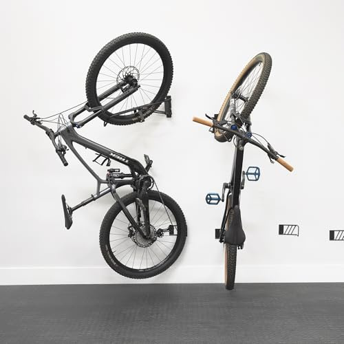 StoreYourBoard SwivelStow Mountain Bike förvaring, inget lyft svängbart cykel väggfäste, slitstarkt garage cykelställ, MTB och e-Bike