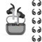 5 pares de fundas para auriculares compatibles con Galaxy Buds 3 Pro, almohadillas de silicona antideslizantes para auriculares (negro)