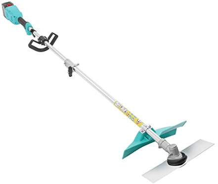 Cortacésped eléctrico inalámbrico batería de litio integrada con correa para el hombro y la barra alargada, cortadora de césped para escuelas, cinturones verdes, parques, granjas, para corte, tamaño y