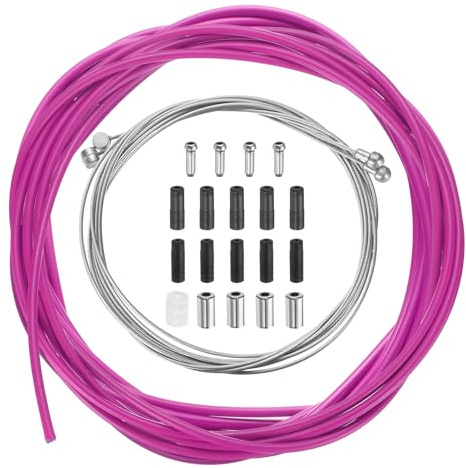 QUARKZMAN Juego Fundas Para Cables Frenos Y Cambios Bicicleta Kit Universal Fundas Para Cables Frenos Interiores Bicicleta Kit Repuesto Para Cables Cambio Delanteros Y Traseros Morado