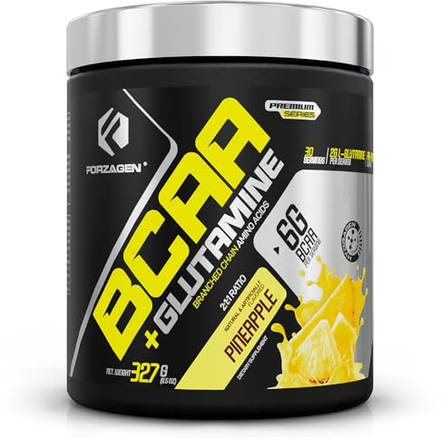 Forzagen BCAAS Amino Acids Powder with Glutamine BCAA Powder, Branched Chain Amino Acids Supplements Powder, BCAA Lean Energy Pre Workout - Post Workout Muscle Recovery Powder, 30 Servings