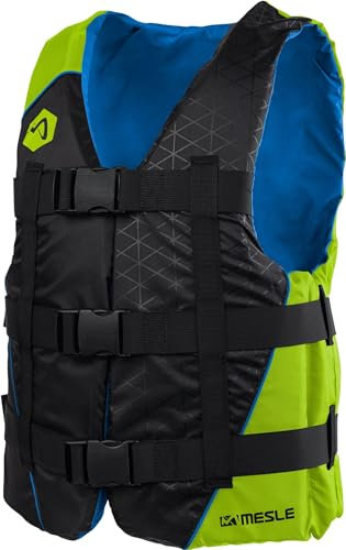 Mesle Schwimmweste H210, 2XS-4XL, Schwimmhilfe für Erwachsene & Kinder, Leichte 50N Auftriebsweste Herren & Damen, Prallschutzweste für Jetski, SUP, Wasserski, Kajak, Wakeboard