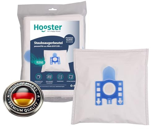Hooster 20 Stück Staubsaugerbeutel passend für Miele Cat & Dog CH/Cat&Dog/Cat und Dog/Cat and Dog/mit Plastik Aufsatz