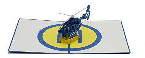 design3dkarten® Hubschrauber, Helikopter, Heli, Hubi, Gutschein Hubschrauberflug, 3D Klappkarte, Pop Up Karte, Glückwunschkarte, Grußkarte, Geschenkkarte