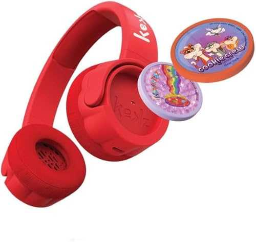 Kekz Starterset Premium Kekzhörer Rot mit Audiochip, Hörspiel für Kinder, Unterhaltung ohne Screen, Ideal auf Reisen, Im Auto oder Zuhause, Selbst Geschichten einsprechen, 90 min Audioinhalte
