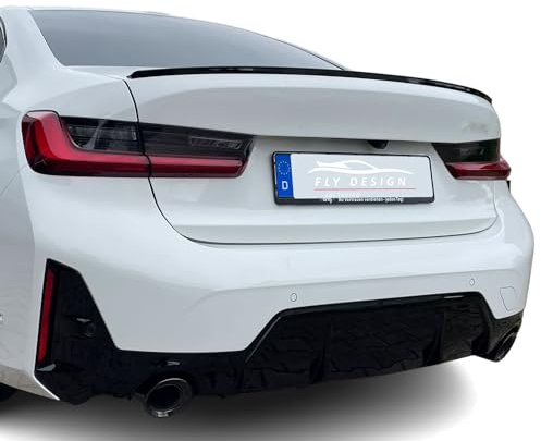 Spoiler arrière pour BMW Série 3 G20 Berline, couleur noir brillant