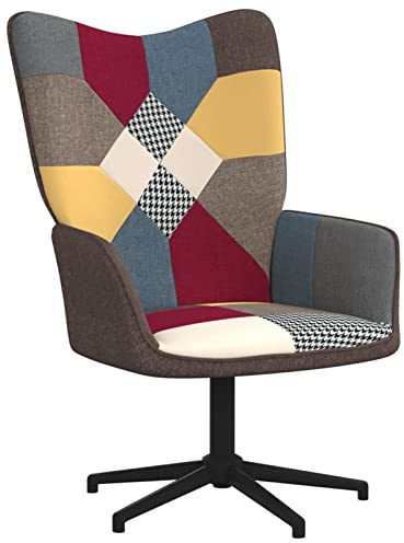 Gecheer Avslappningsstol kontorsskrivbordsstolar säte fåtölj vardagsrum arbetsrum skrivbord kontor möbler tygdekoration lapptäcke 1# 62 x 68 x 98 cm