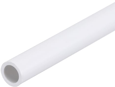 QUARKZMAN Tube Rigide en PVC Tube Rond 5mm ID 7mm OD 20cm Longueur Blanc pour Conduite d'Eau, Artisanat, Manchon de Câble