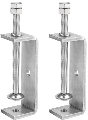 ZOWZEA 2 Pack 304 Stainless Steel C Clamp 4 Inch C Clamps for Woodworking and Welding Mounting，Suitable for Home and Professional Use