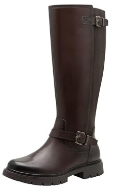 Tamaris Botas altas para mujer, cómodas, largas, planas por la rodilla, color moca, talla 38 EU, moca, 38 EU