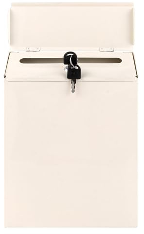 MUXHEL 22x6.5x29cm Anthrazit Briefkasten mit Zeitungsfach und Namensschild, Postkasten mit Sichtfenster, Wandbriefkasten, 2 Schlüssel, Weiß