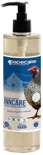 DADECARE Preventivo Parasitos Internos Natural 500 ml - Gallinas, Aves de Corral y Exóticas - Previene y Trata Problemas digestivos - Fórmula Natural - Extracto de Ajo y Oregano - Inncare