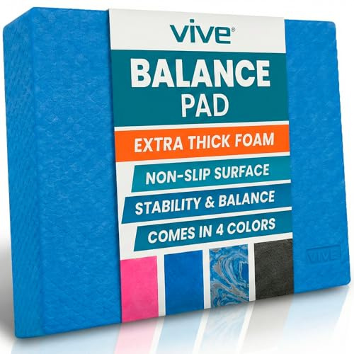 Vive Balance Pad - Foam Board Yoga Mat Block for Physical Therapy, Stability, Workout, Knee and Ankle Exercise - Equipment for Strength Training, Rehab - Large Floor Pad for Adults, Kids