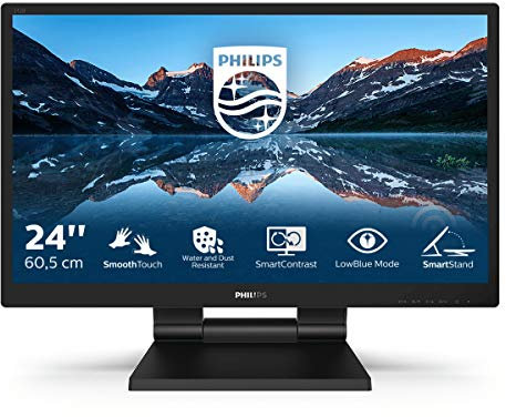 Philips 242B9T - 24 Inch FHD Touch Screen Monitor, 60Hz, 5ms, IPS, FlickerFree, SmoothTouch (1920 x 1080, 250 cd/m², VGA/DVI/HDMI/DP/USB 3.1)