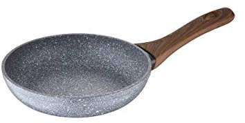 San Ignacio Daimiel - Sartén Antiadherente Ø18 cm de Aluminio Forjado, Efecto Piedra, Mangos Soft-Touch Toque Frío, Aptas para Inducción, Gas y Vitrocerámica