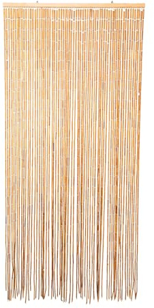 TACHILC Cortina de cuentas de madera y bambú, cortina de cuentas de bambú para puerta, 90 x 198 cm