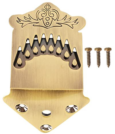 8 Saiten Mandoline Saitenhalter Federmuster Metall Bronze Farbe Mandoline Saitenhalter Ersatzteil Instrumentenzubehör