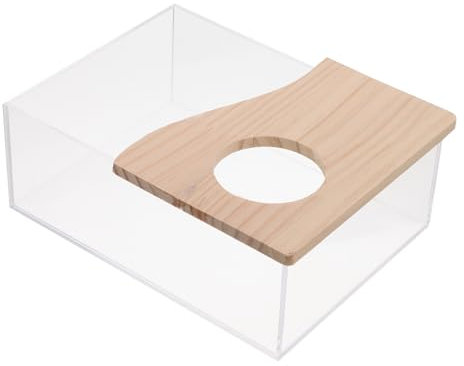 BELLIFFY 1stück Urinbecken Aus Acryl FüR Kleine Haustiere Transparent Sandbad Box 7.9X5.9X3.1 Zoll Hamster Rennmaus Meerschweinchen Chinchilla Badeplatz Entspannungsbereich