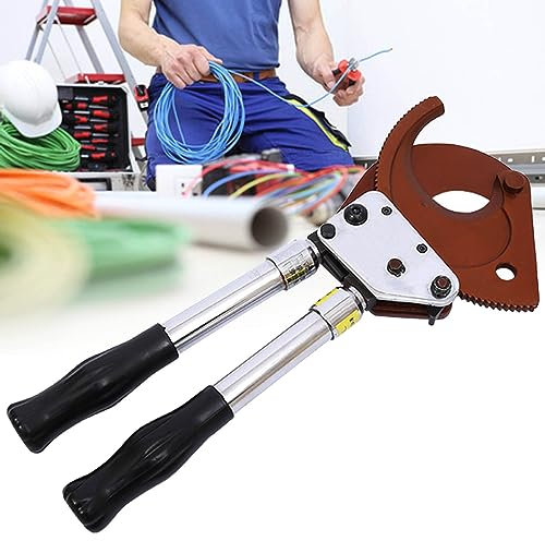 Herramienta Cortadora De Cables Con Trinquete, Cortador De Cables Con Trinquete Resistente Para Cables Blindados, Tijeras Manuales Para Cables, Estructura De Hoja De Engranaje,50mm
