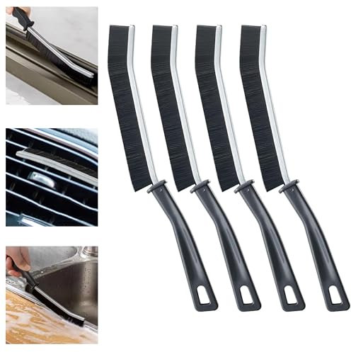 4 cepillos para juntas de baño con cerdas duras, ranuras para ventanas, cepillo de limpieza estrecho, cepillo de limpieza para juntas para limpieza profunda, baño, cocina, suelo de baldosas