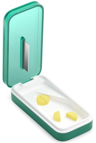Aigret Future Pill Cutter with Sharp Blade, Pill Cutter Splitter for Large or Small Pills